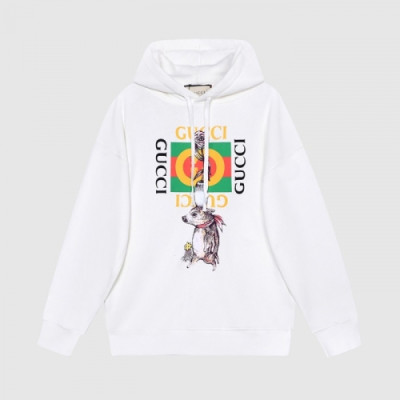 Gucci  Mm/Wm Logo Casual Hoodie White - 구찌 2021 남/녀 로고 캐쥬얼 후드티 Guc04498x Size(s - l) 화이트