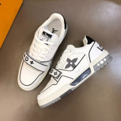 루이비통  남성 모던 레더 스니커즈Size(240 -275) 화이트 -  Louis Vuitton  Men's Moden Leather Sneakers Lou03846x White