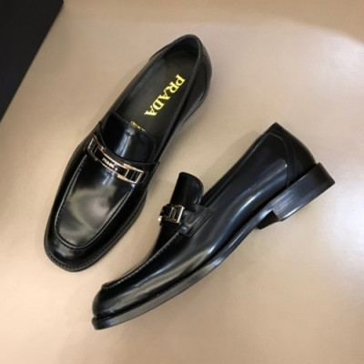 프라다  남성 레더 로퍼 Size(240 - 275) 블랙 - Prada  Men's Leather Loafer Pra02534x Black