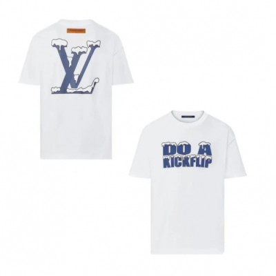 Louis vuitton  Unisex Logo Short Sleeved Tshirts White - 루이비통  남/녀 로고 반팔티 Lou03876x Size(s - 2xl) 화이트