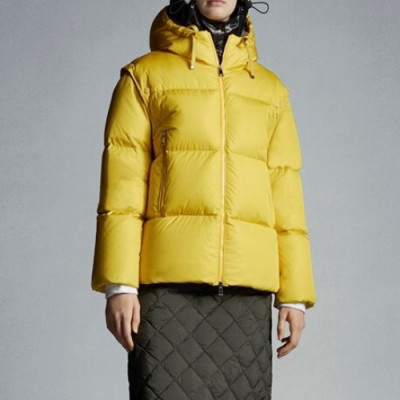 Moncler  Womens Patch Logo Modern Duck Down Padding Yellow - 몽클레어 2021 여성 패치 로고 모던 덕다운 패딩 Moc02440x Size(0 - 2) 옐로우