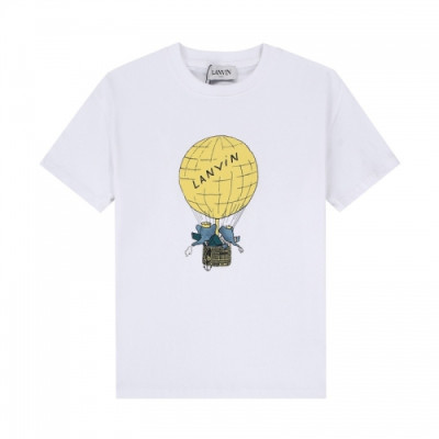 LANVIN Unisex Tshirts White - 랑방 2021 남/녀 로고 반팔티 - Lan23x