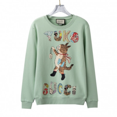 Gucci  Unisex Logo Crew-neck Cotton Tshirts Mint - 구찌 2021 남성 로고 코튼 크루넥 코튼 긴팔티 Guc04534x Size(xs - l) 민트