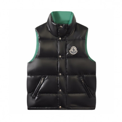 Moncler  Unisex Patch Logo Modern Duck Down Padding Vest Black - 몽클레어  남/녀 패치 로고 모던 덕다운 패딩 베스트 Moc02448x Size(1 - 5) 블랙