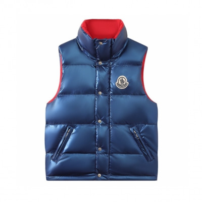 Moncler  Unisex Patch Logo Modern Duck Down Padding Vest Blue - 몽클레어  남/녀 패치 로고 모던 덕다운 패딩 베스트 Moc02449x Size(1 - 5) 블루