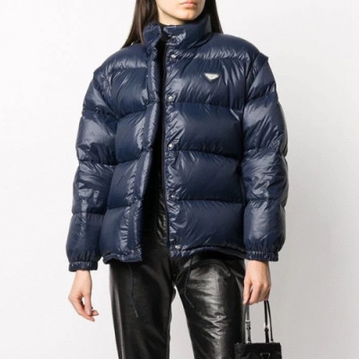 Prada  Womens Logo Casual Duck Down Jackets Navy - 프라다 2021 여성 로고 캐쥬얼 다운 자켓 Pra02568x Size(s - l) 네이비