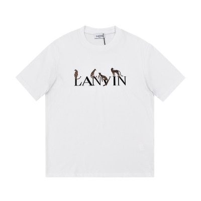 랑방 남자 베이직 화이트 반팔티 - LANVIN Mens White Tshirts - lan17x