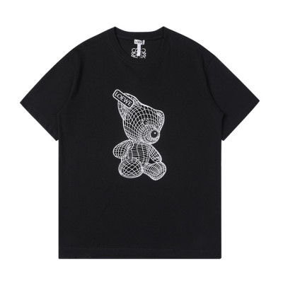 로에베 남/여 이니셜 블랙 반팔티 - Unisex Black Tshirts - loe0561x