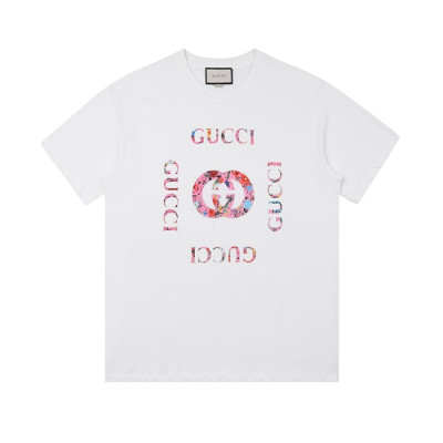 구찌 여성 크루넥 화이트 반팔티 - Womens White Tshirts - guc04594x