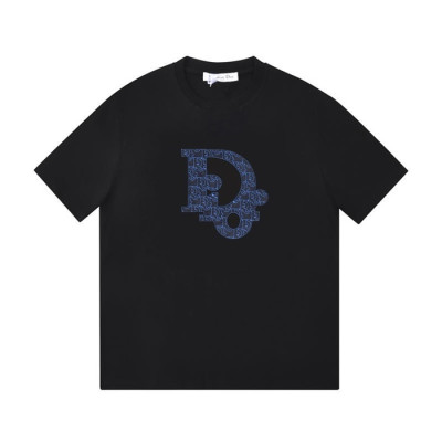 디올 남성 크루넥 블랙 반팔티 - Mens Black Tshirts - dio01690x