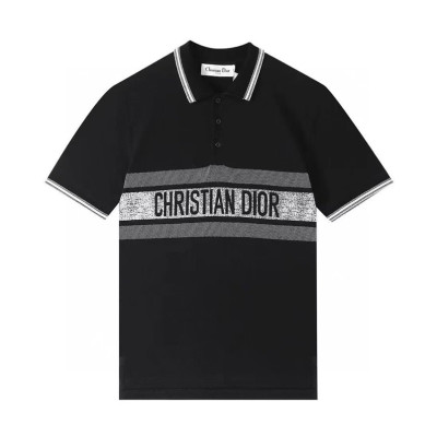 디올 남성 폴로 블랙 반팔티 - Mens Black Tshirts - dio01696x