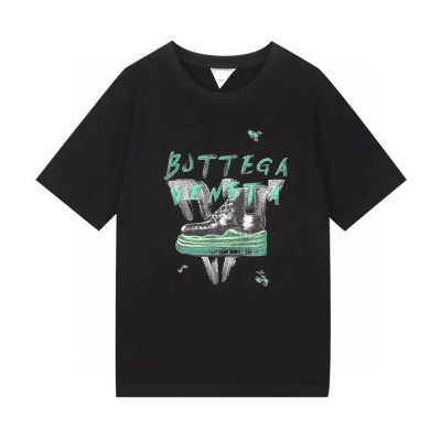 보테가 남성 크루넥 블랙 반팔티 - Mens Black Tshirts - bot0243x