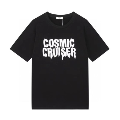 셀린느 남성 크루넥 블랙 반팔티 - Mens Black Tshirts - cel0220x