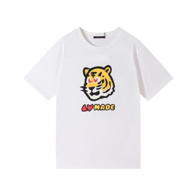 루이비통 남성 크루넥 화이트 반팔티 - Mens White Tshirts - lou03971x