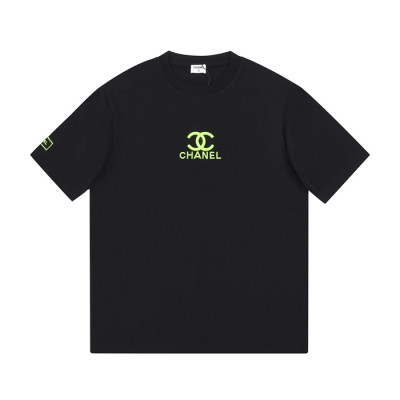 샤넬 남성 크루넥 블랙 반팔티 - Mens Black Tshirts - chl0841x