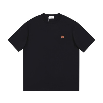 셀린느 남/여 크루넥 블랙 반팔티 - Unisex Black Tshirts - cel0225x