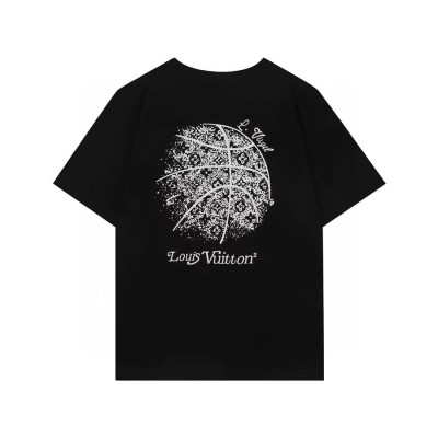 루이비통 남성 크루넥 블랙 반팔티 - Mens Black Tshirts - lou03989x