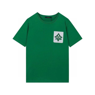 루이비통 남성 크루넥 그린 반팔티 - Mens Green Tshirts - lou03993x