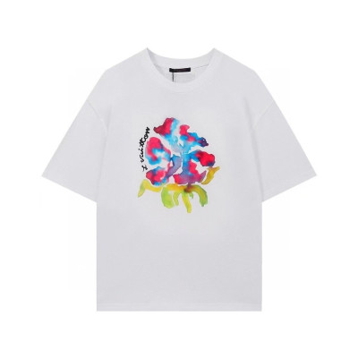 루이비통 남성 크루넥 화이트 반팔티 - Mens White Tshirts - lou03997x