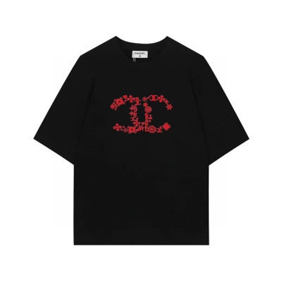 샤넬 남성 크루넥 블랙 반팔티 - Mens Black Tshirts - chl0843x