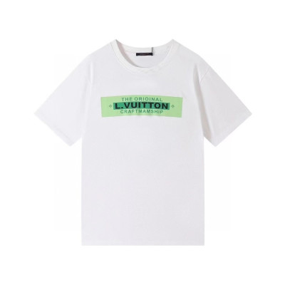 루이비통 남성 크루넥 화이트 반팔티 - Mens White Tshirts - lou04012x