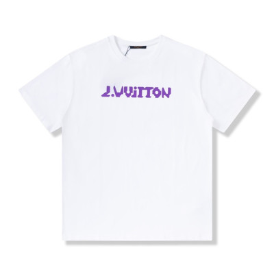 루이비통 남성 크루넥 화이트 반팔티 - Mens White Tshirts - lou04036x