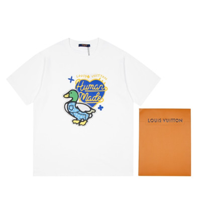 루이비통 남성 크루넥 화이트 반팔티 - Mens White Tshirts - lou04040x