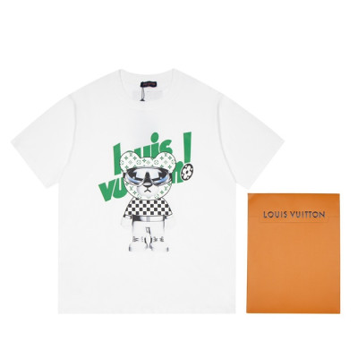 루이비통 남성 크루넥 화이트 반팔티 - Mens White Tshirts - lou04042x