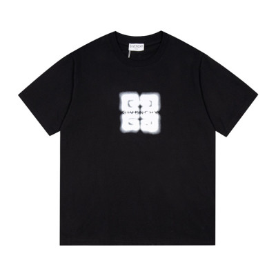 지방시 남성 크루넥 블랙 반팔티 - Mens Black Tshirts - giv0632x