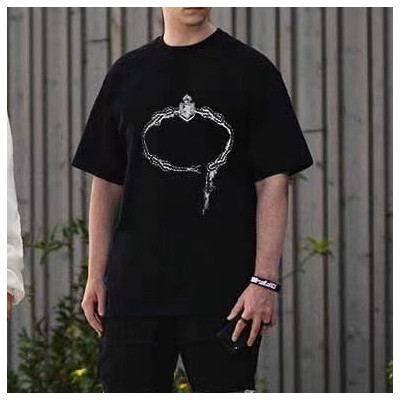 프라다 남성 크루넥 블랙 반팔티 - Mens Black Tshirts - Pra02638x