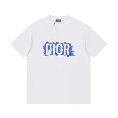 디올 남성 크루넥 화이트 반팔티 - Mens White Tshirts - dio01733x