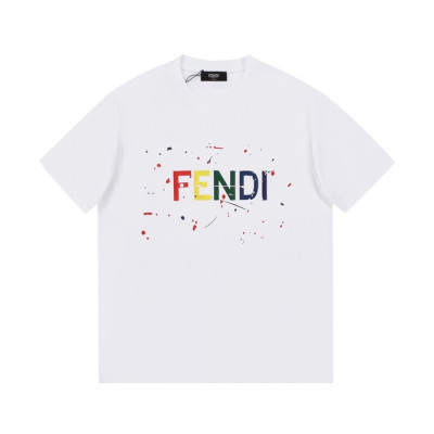 펜디 남성 크루넥 화이트 반팔티 - Mens White Tshirts - fen01168x