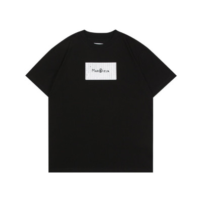 메종마르지엘라 남성 크루넥 블랙 반팔티 - Mens Black Tshirts - mai0081x