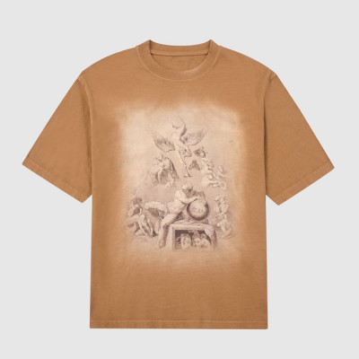 디올 남성 크루넥 카멜 반팔티 - Mens Camel Tshirts - dio01744x