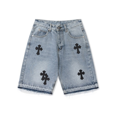 크롬하츠 남성 트렌디 블루 반바지 - Mens Blue Half-pants - chr0264x