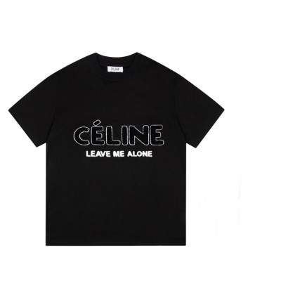 셀린느 남/녀 크루넥 블랙 반팔티 - Unisex Black Tshirts - cel0244x