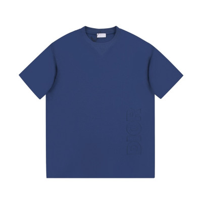 디올 남성 크루넥 네이비 반팔티 - Mens Navy Tshirts - dio01756x