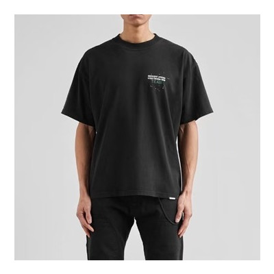 리프리젠트 남성 블랙 크루넥 반팔티 - Mens Black Tshirts - rep0049x