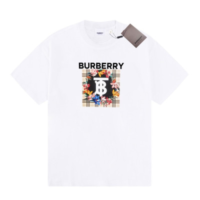 버버리 남성 화이트 크루넥 반팔티 - Mens White Tshirts - Bur04284x