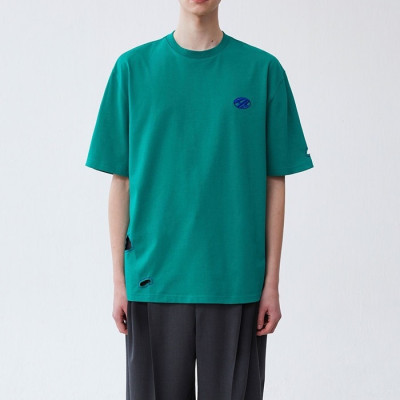 ADER 남/녀 모던 그린 반팔티 - Unisex Green Tshirts - ade0103x