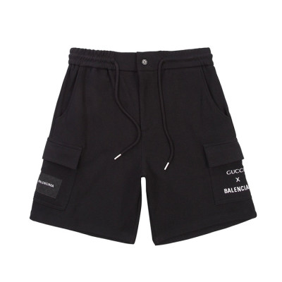 발렌시아가 남성 트렌디 블랙 반바지 - Mens Black Half-pants - bal01408x