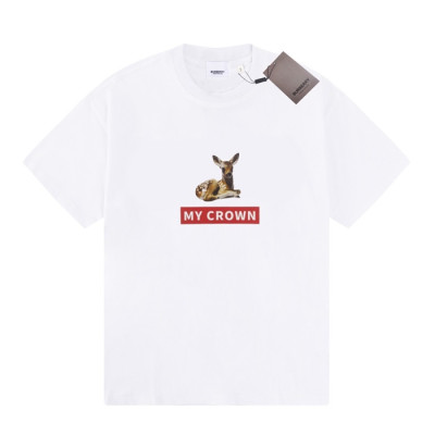 버버리 남성 화이트 크루넥 반팔티 - Mens White Tshirts - Bur04290x