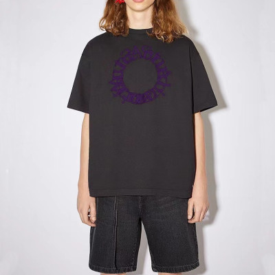 아크네 남/녀 블랙 크루넥 반팔티 - Unisex Black Tshirts - ane0143x