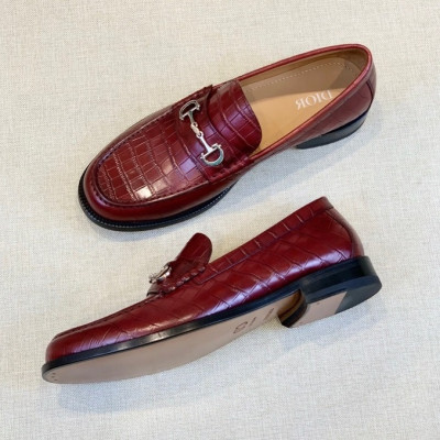 디올 남성 모던 레드 로퍼 - Mens Red Loafer - dio01778x