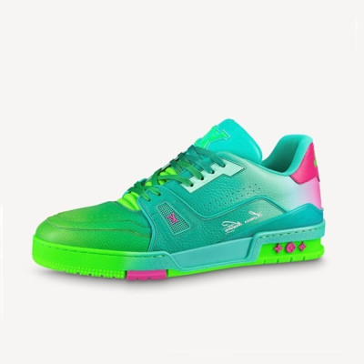 루이비통 남/녀 Trainer 그린 스니커즈 -  Unisex Green Sneakers - lou04217x