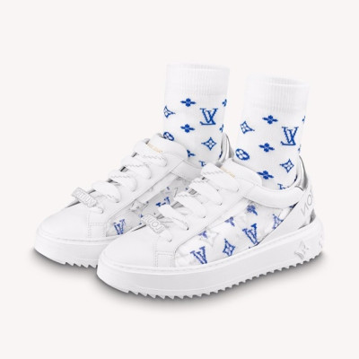 루이비통 남/녀 Time out 화이트 스니커즈 - Unisex White Sneakers - lou04235x