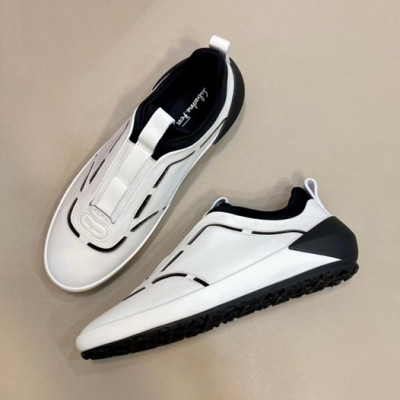 페라가모 남성 Gancini 화이트 스니커즈 - Mens White Sneakers - fer0356x