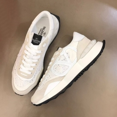 발렌티노 남/녀 트렌디 화이트 스니커즈 - Unisex White Sneakers - val02554x