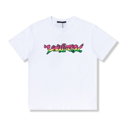 루이비통 남성 화이트 크루넥 반팔티 - Mens White Tshirts - lou04328x