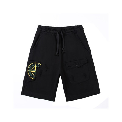 스톤아일랜드 남성 캐쥬얼 블랙 반바지 - Mens Black Half-pants - sto0474x